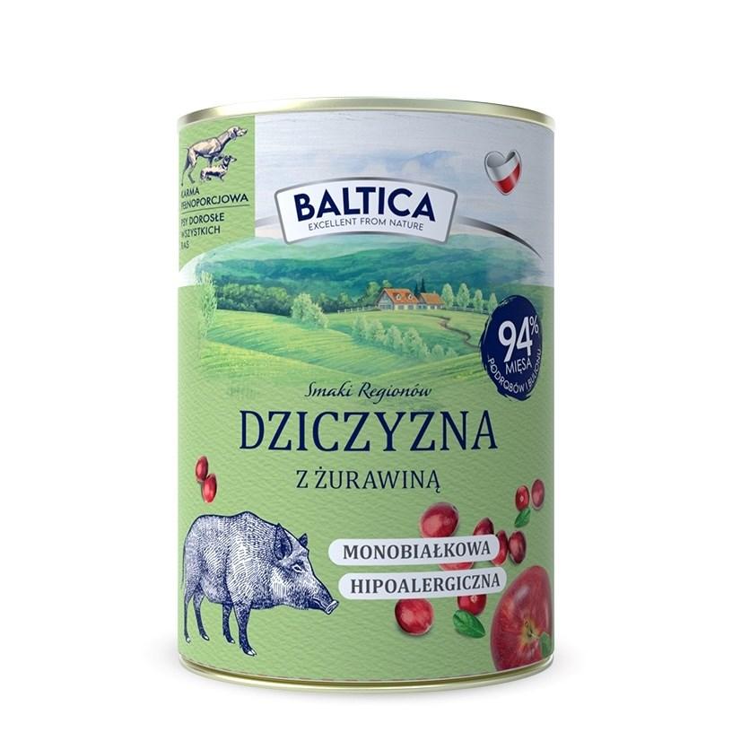 BALTICA Smaki regionów Vildt med tranebær - vådfoder til hund - 400 g