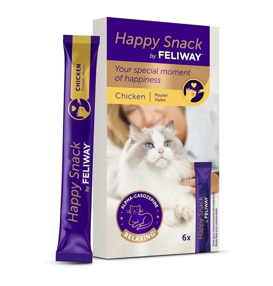 CEVA Feliway Happy snack Chicken - kattegodbidder - 6x15g