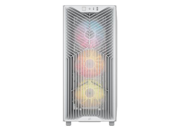 Corsair 3200D RS aRGB Mid-Tower pc-kabinet – Hvid med hærdet glas billede