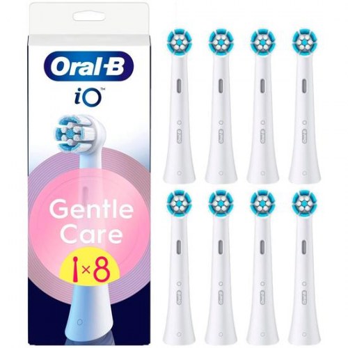 Oral-B iO Gentle Care børstehoveder - hvid, 8 stk.