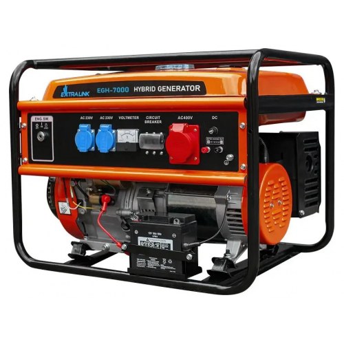 Extralink EGH-7000 hybridgenerator - 7 kW, 3-faset