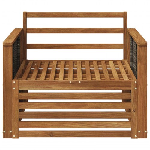 Udendørs Mellem Sofa Massivt Akacietræ Naturfarvet