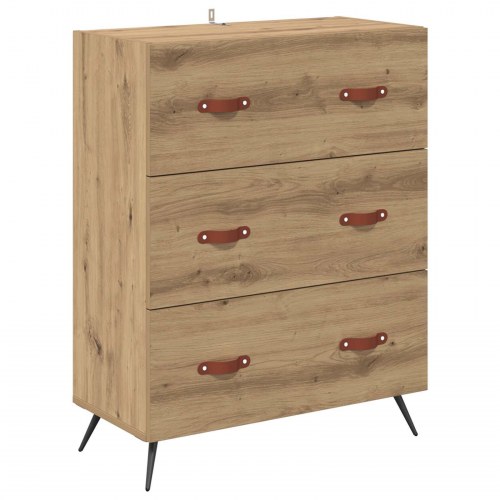 Kommode med 3 skuffer - artisan eg, 69,5 x 34 x 90 cm