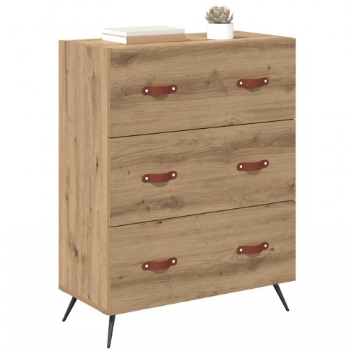 Kommode med 3 skuffer - artisan eg, 69,5 x 34 x 90 cm