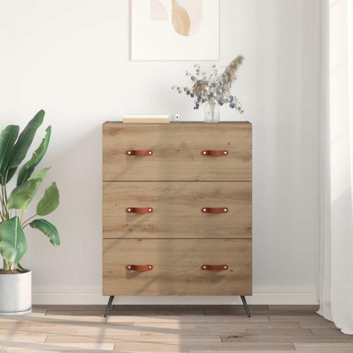 Kommode med 3 skuffer - artisan eg, 69,5 x 34 x 90 cm