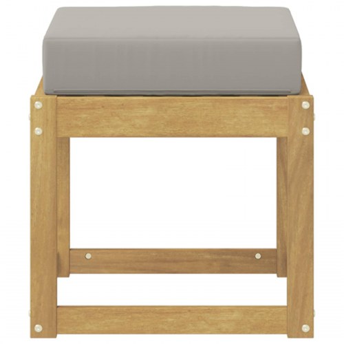 Udendørs Skammel Bænk Hvid 43 x 43 x 45 cm Massivt Akacietræ