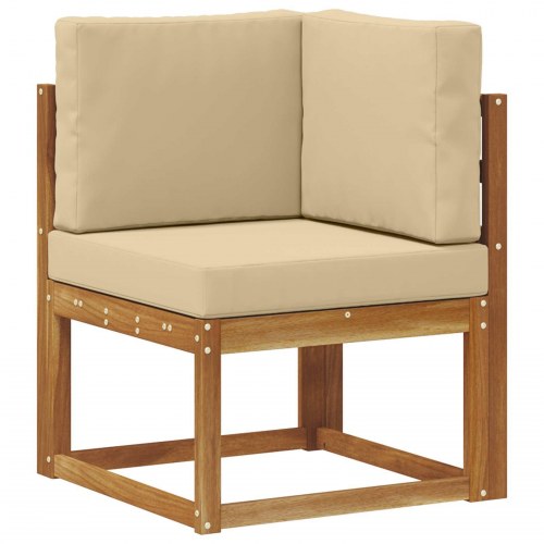 Udendørs sofagruppe med pude 8 stk Naturlig og Beige Polyester