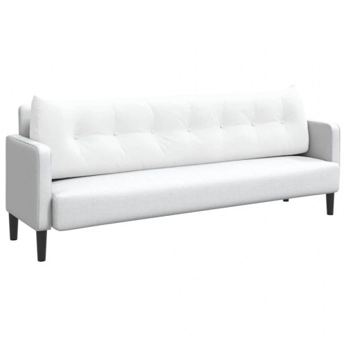 Rygpude Hvid 200 x 24 x 50 cm Stof