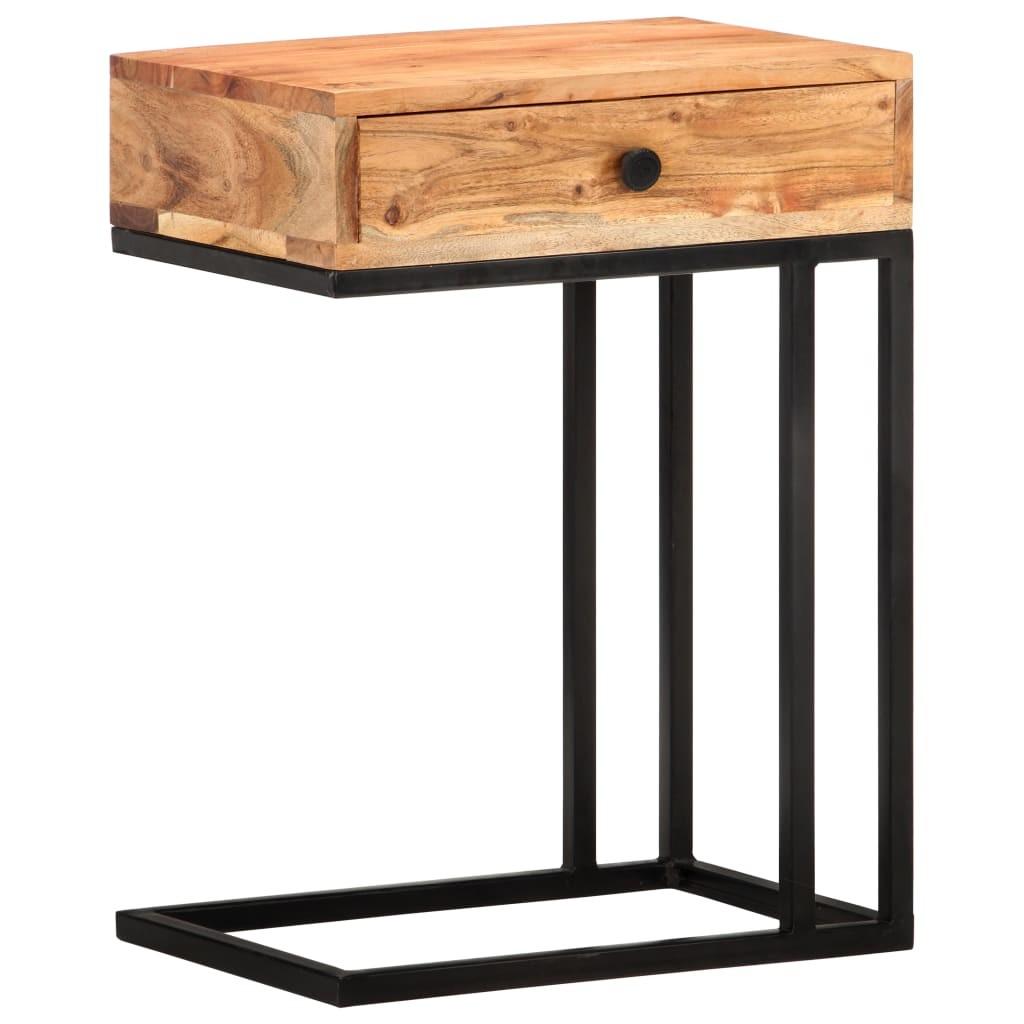 U-formet sidebord 45x30x61 cm massivt akacietræ