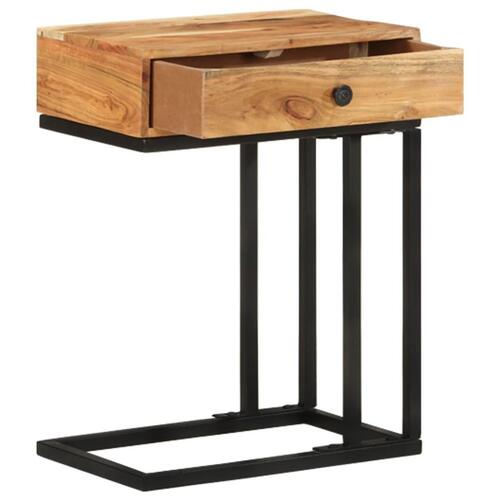 U-formet sidebord 45x30x61 cm massivt akacietræ