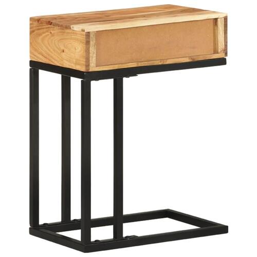 U-formet sidebord 45x30x61 cm massivt akacietræ