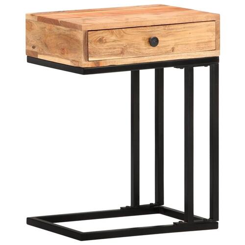U-formet sidebord 45x30x61 cm massivt akacietræ