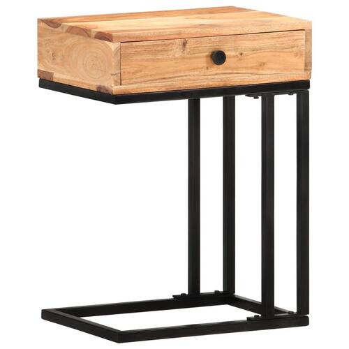 U-formet sidebord 45x30x61 cm massivt akacietræ
