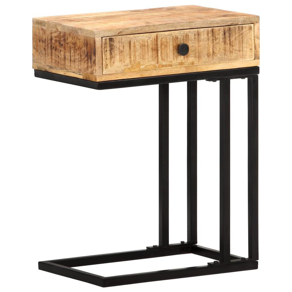 U-formet sidebord 45x30x61 cm massivt mangotræ