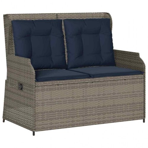 Havebænk Grå polyrattan