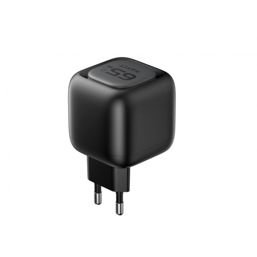 Havit UC253 EU 65 W GaN rejseoplader med udtrækkeligt kabel - sort