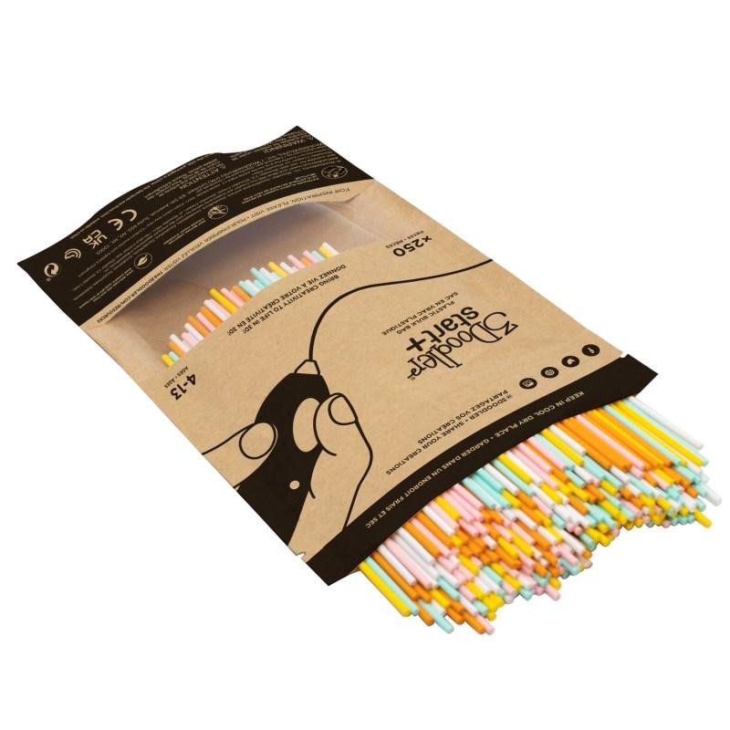 3Doodler Start Eco Plastic - Fire and Ice, miks 250 stk. filament (orange/turkis/hvid/gul) 2,5 mm
