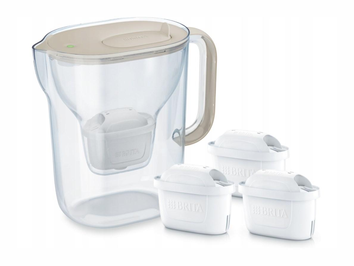 BRITA Style Essential XL vandfilterkande - sand, 2,3 l + 3 x Maxtra Pro Pure Performance
