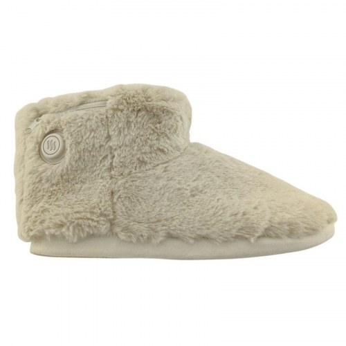 Glovii GQ7M hjemmesko - lukkede unisex tøfler, creme