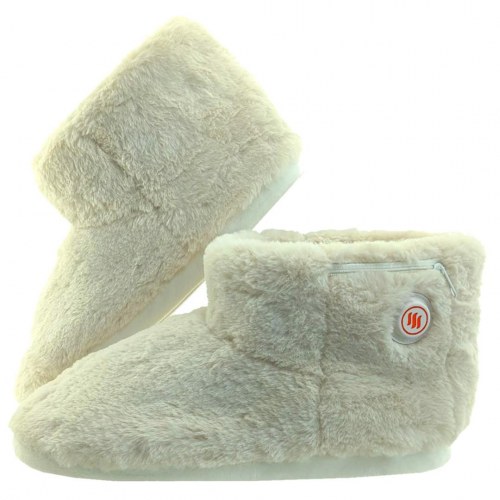 Glovii GQ7M hjemmesko - lukkede unisex tøfler, creme