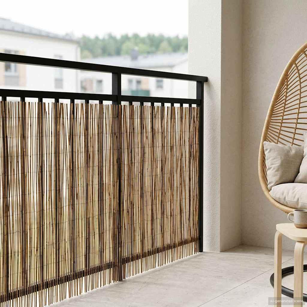 Havehegn i siv - kulforkullet, 1.000 × 100 cm privatlivsskjerm