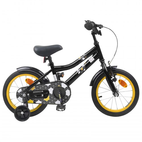 Børnecykel 14 tommer anbefalet til 3-5 år gammel Sort