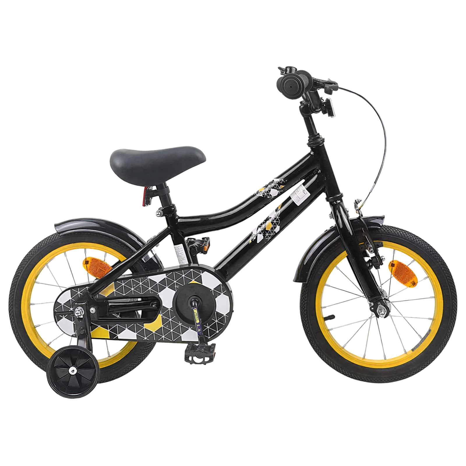Børnecykel 14 tommer anbefalet til 3-5 år gammel Sort