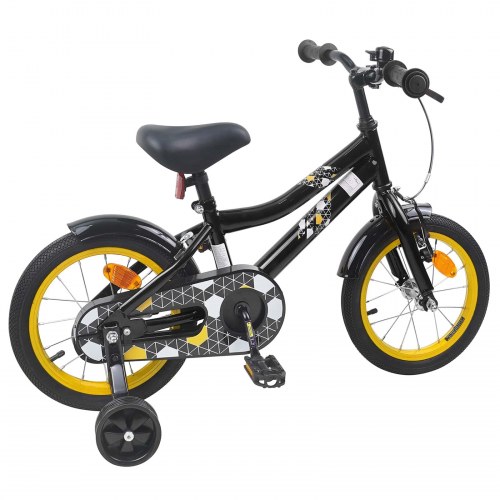 Børnecykel 14 tommer anbefalet til 3-5 år gammel Sort