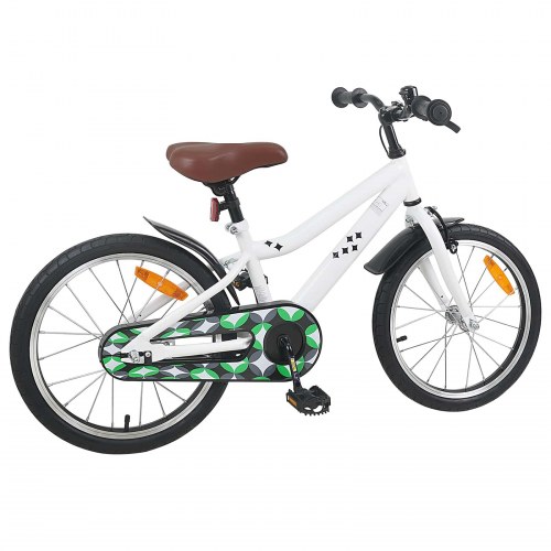 Børnecykel 18 tommer til 5-7 år gammel Hvid