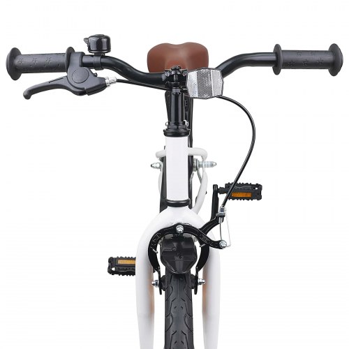 Børnecykel 18 tommer til 5-7 år gammel Hvid