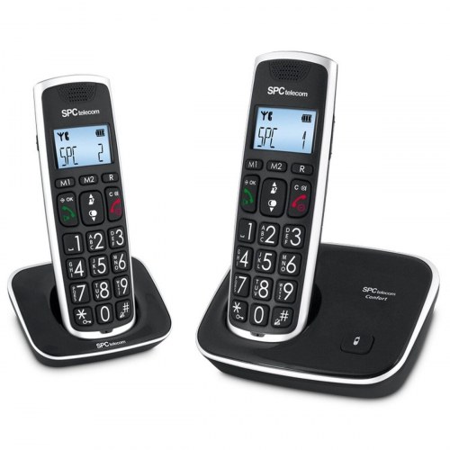SPC Gramo 7609N trådløs DECT-telefon - duo-sæt, sort