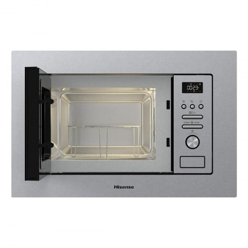 Hisense BIM320G41X integreret mikrobølgeovn med grill - stål, 20 l, 800/1000 W (OUTLET A)