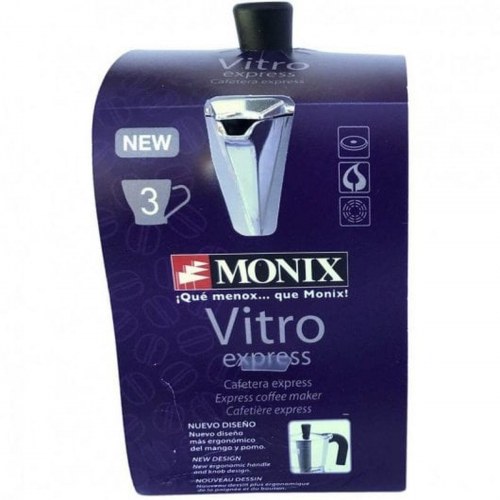 Monix Vitro Express M620003 espressokande - 3 kopper, sølvfarvet
