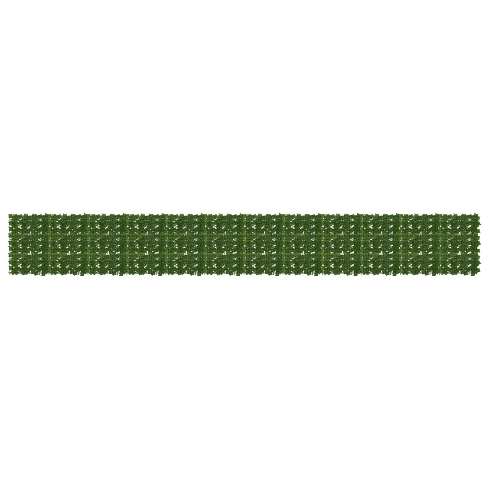 Altanscreen med blade Grøn 600 x 75 cm Polyethylen og stof