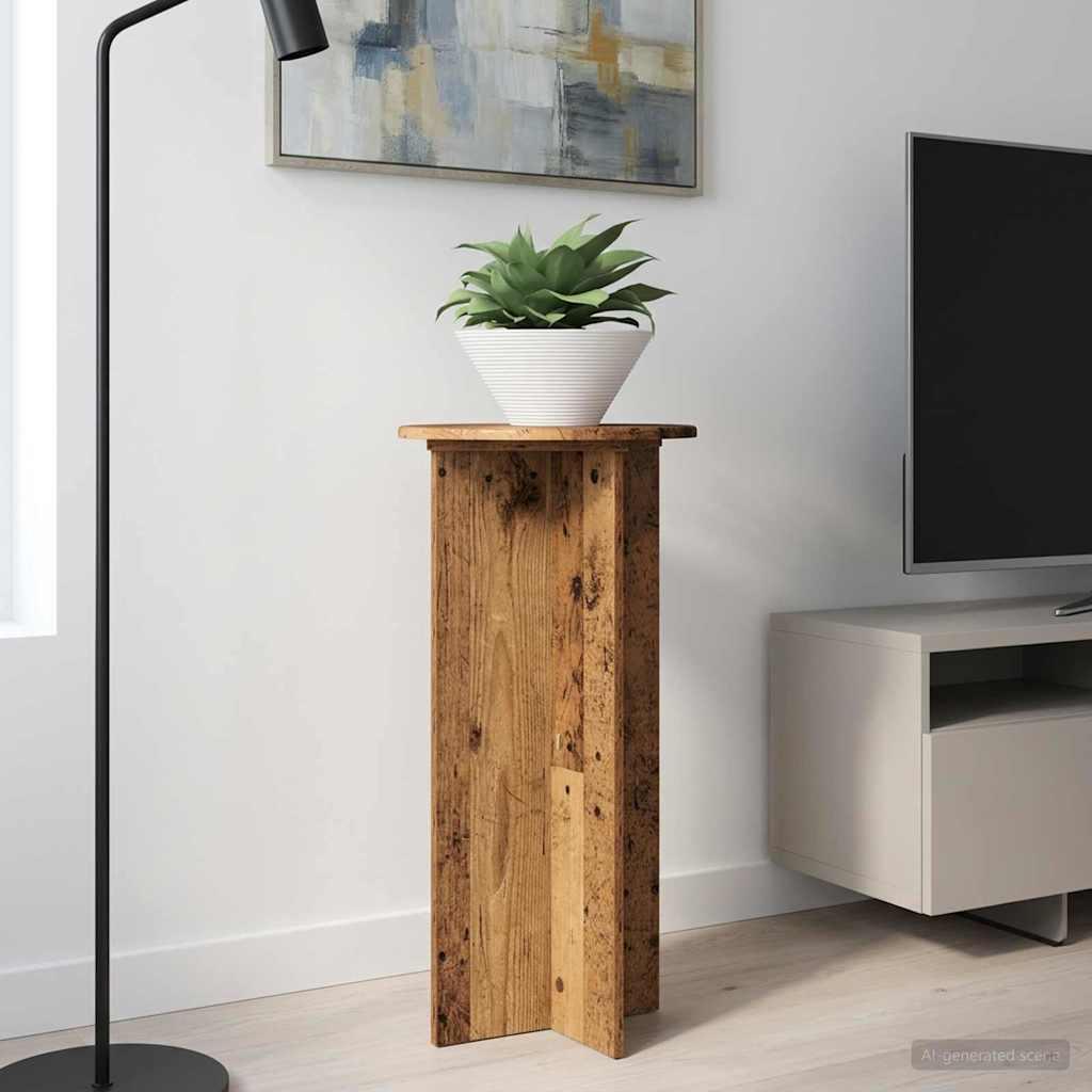 Planteholder sæt - 2 stk i gammelt træ, 40 × 40 × 80 cm (konstrueret træ)