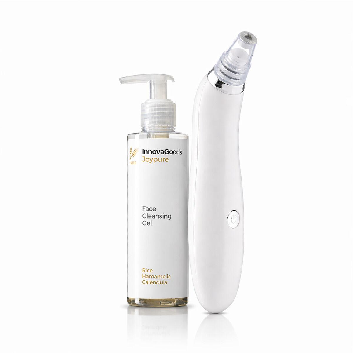 Joypure sæt - elektrisk ansigtsrenser mod hudorme + ansigtsvaskegel Rice 200 ml