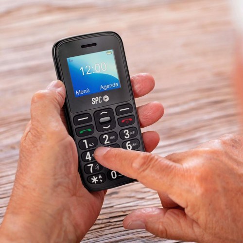 SPC FORTUNE 2 4G - sort trykknaptelefon med SOS og Dual SIM