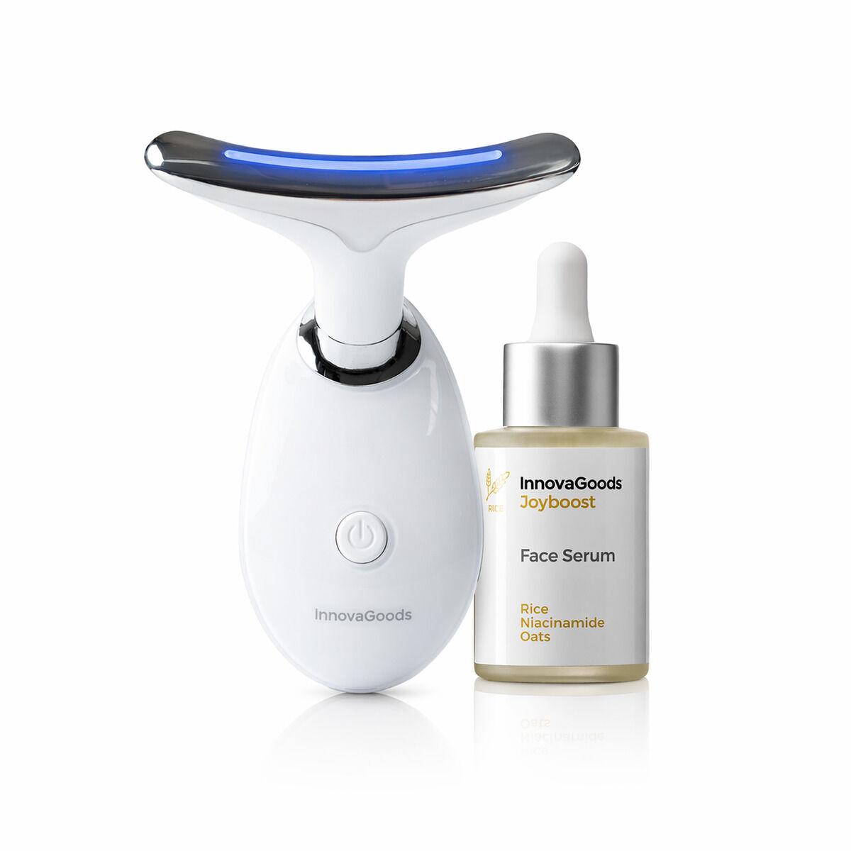 Selora ansigts- og halsmassager med LED/EMS + Rice Joyboost serum 30 ml
