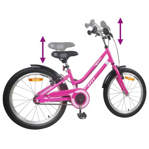Børnecykel 22 tommer til 7-12 år gammel Pink Sort
