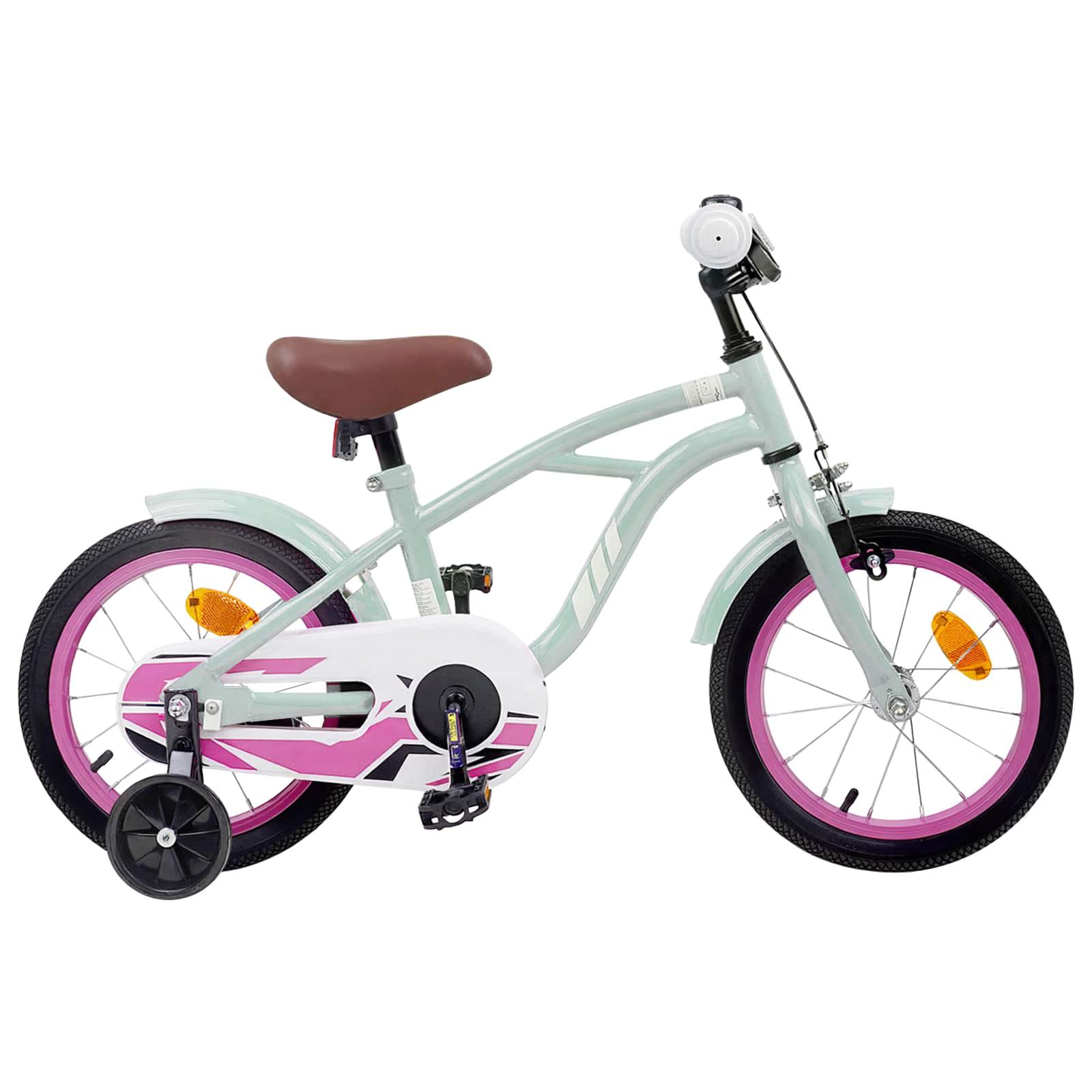 Børnecykel 16 tommer til 4-6 år gamle Lys grøn