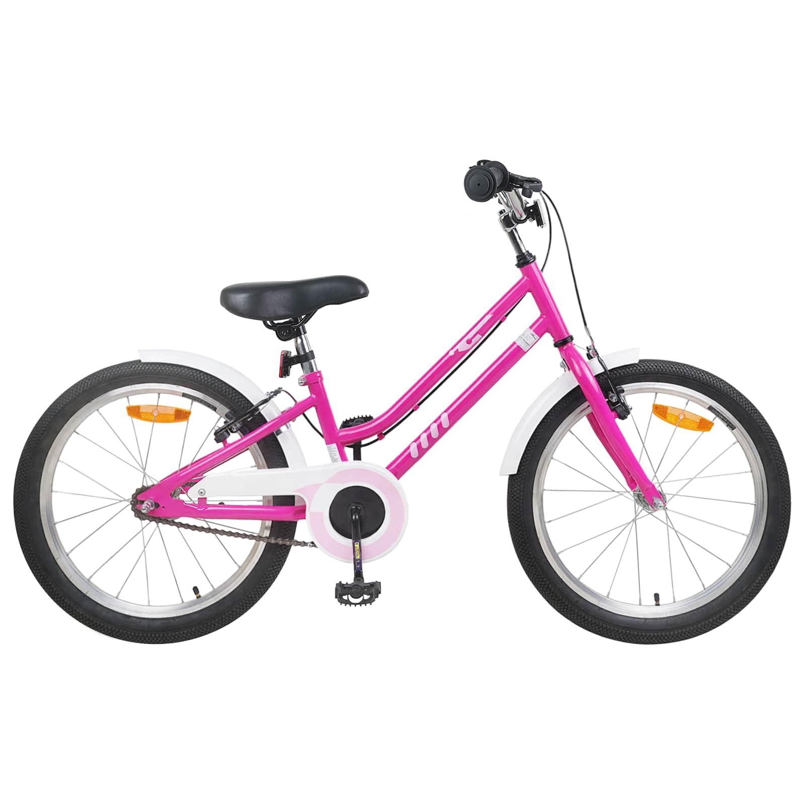 Børnecykel 24 tommer til 8-12 år Pink Hvid