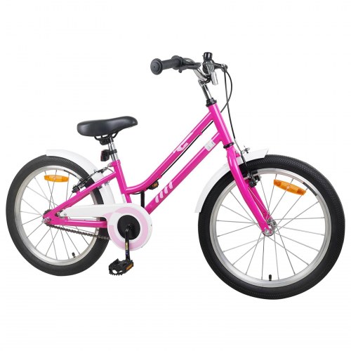 Børnecykel 20 tommer til børn i alderen 6-11 år Pink Hvid