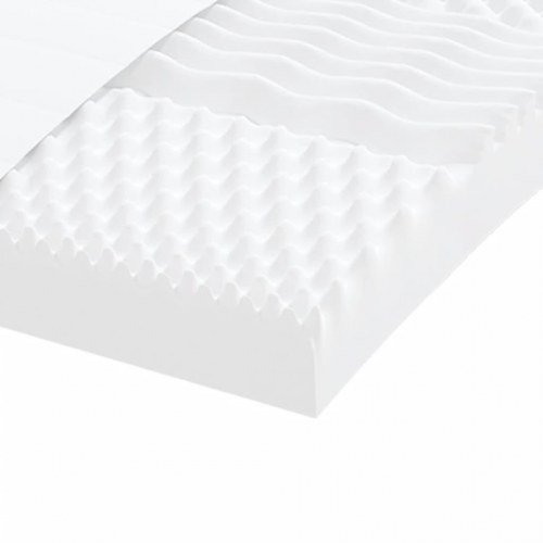 Skummadras 120x210 cm 7 zoner hårdhed 20 ILD hvid (OUTLET A+)