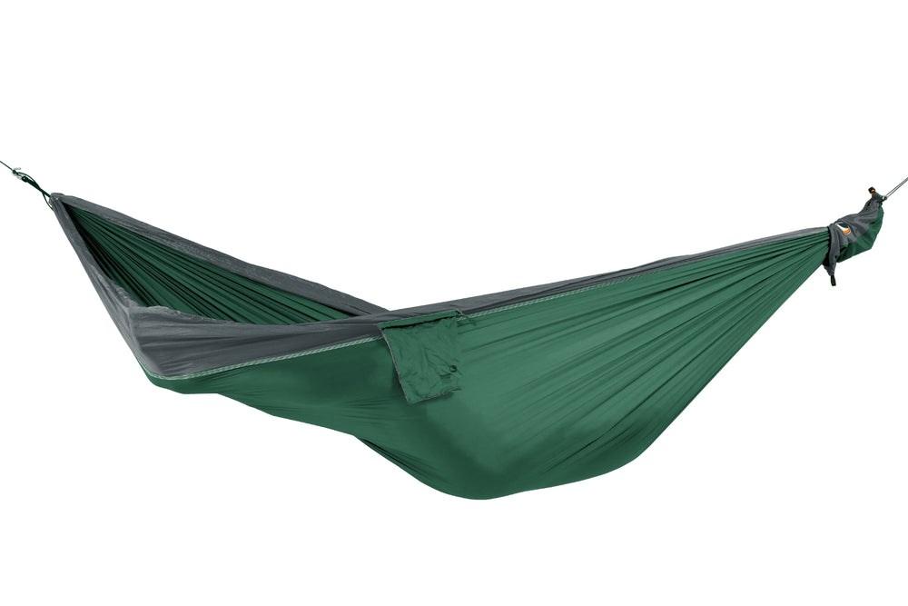 Ticket To The Moon Travel Hængekøje - Original, 2 personer, nylon, mørkegrøn/lysegrå billede
