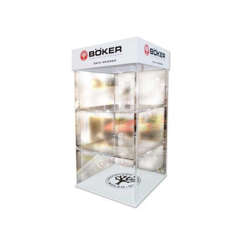 Böker vitrineskab i akryl med glaslåge - 70 × 35 × 35 cm