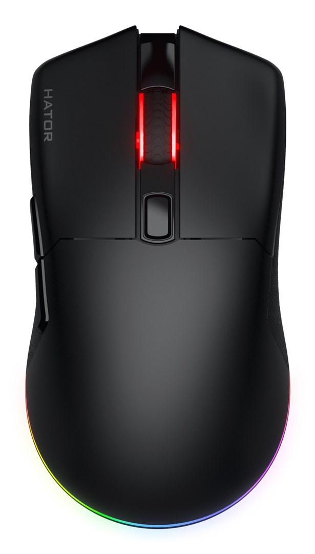 HATOR Pulsar 3 Wireless gaming-mus - sort, Optical Yellow 100M, PixArt PMW 3311