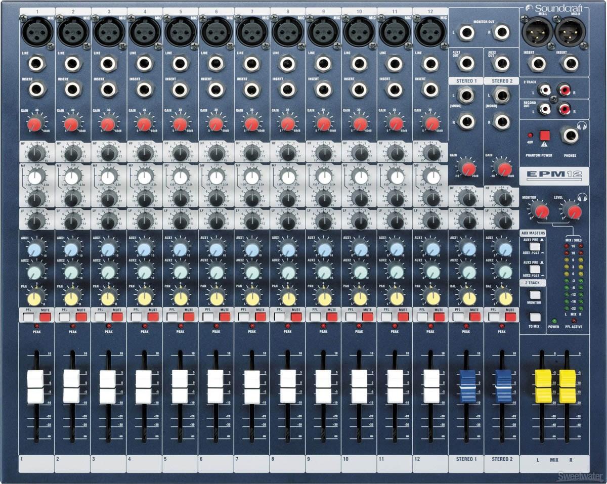 Soundcraft EPM12 - analogt mikserbord til studie og live