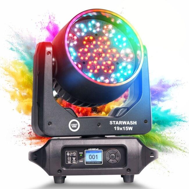 LIGHT4ME Starwash 19×15 W RGBW - bevægelig wash-lygte