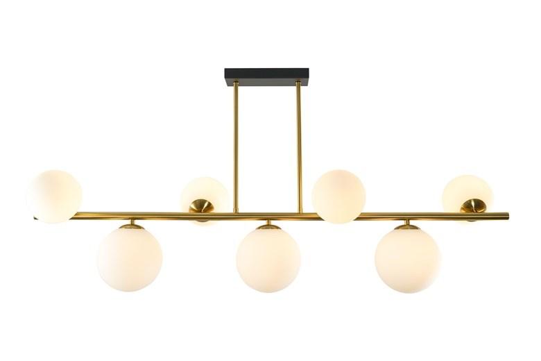 Loftpendel med skinne H52 cm - 7 x G9, guld