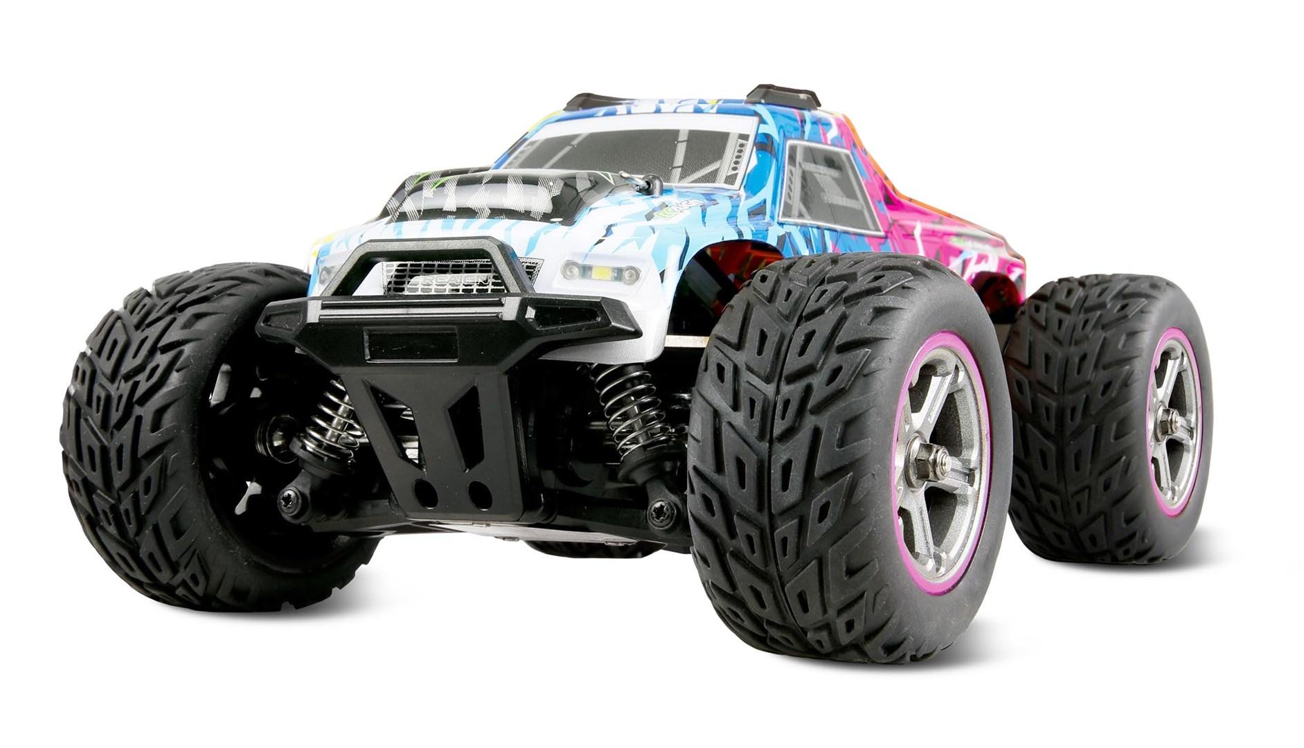 Monstertruck Hyper Go MAX20 - blå/lyserød 22700 fjernstyret bil